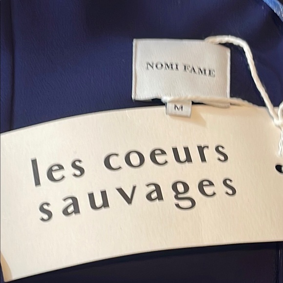 Nomi Fame Blue Asymmetrical Neck One Shoulder Dori Midi Cocktail Dress Size M - Picture 4 of 16